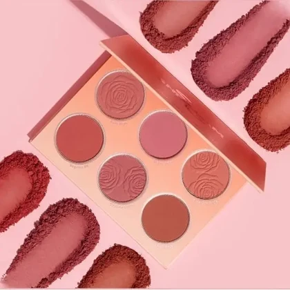 پالت رژگونه 6 رنگ نارنجی فلورال فلاش شیگلم Sheglam Floral Flush Blush Palette