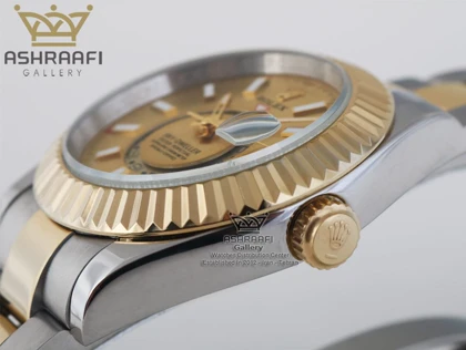 ساعت رولکس اسکای صفحه طلایی ROLEX Sky Dweller SGG1