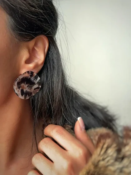 گوشواره های پلنگی پاییزی