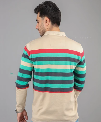 تیشرت یقه دار مردانه آستین بلند 1380