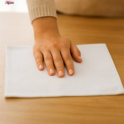 دستمال نظافت خانه و آشپزخانه نخ ماییلدا مدل 5351 بسته 12 عددی