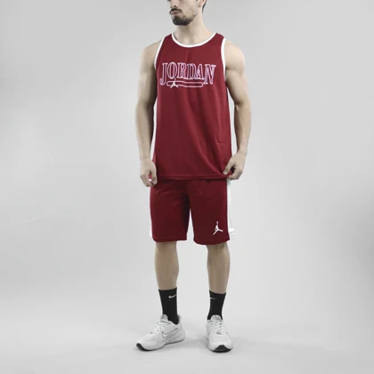 ست رکابی و شلوارک بسکتبالی ورزشی مردانه جردن مدل PY-JDI-4L1158 زرشکی