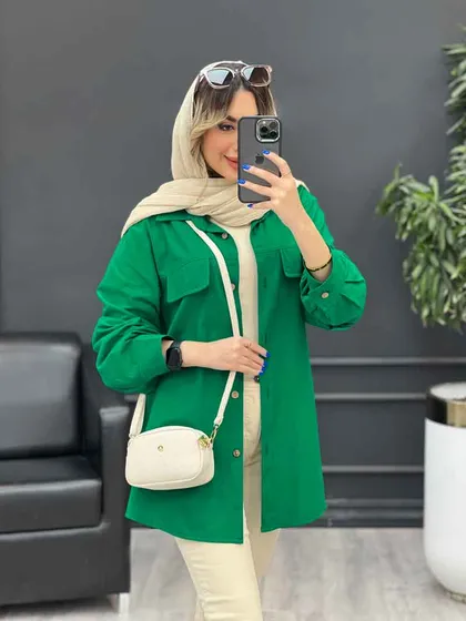 مانتو بغل زیپ جیب نما
