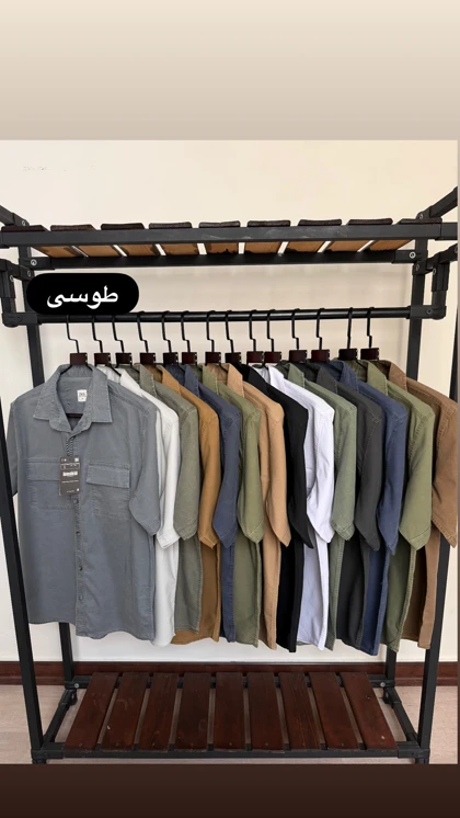 پیراهن آستین کوتاه کتان دوجیب 2646