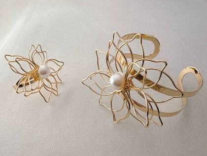 ست دستبند و انگشتر استیلa103موژان حیدری