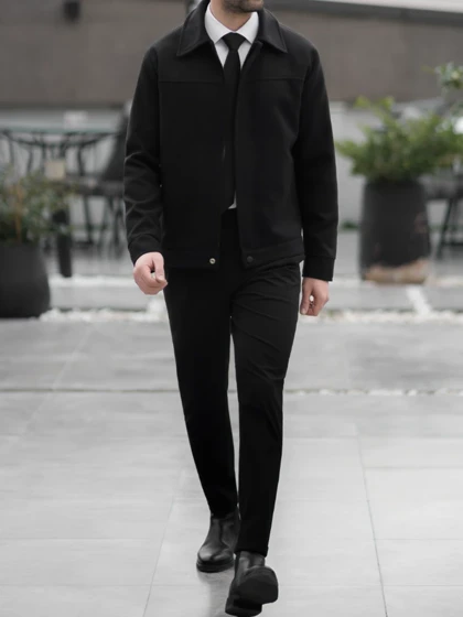 کاپشن فوتر مشکی کارلوتی کد j201