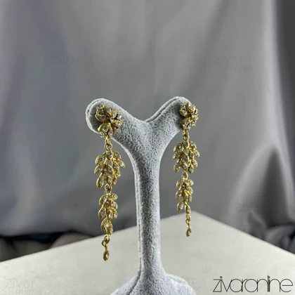 گوشواره زنانه مجلسی تمام نگین 20411