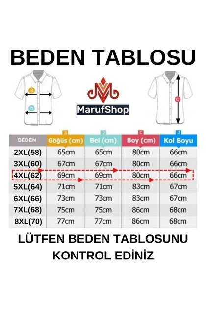 پیراهن سایز بزرگ مردانه معروف شاپ marufshop