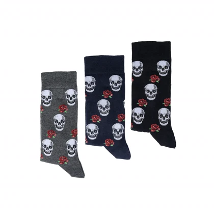 جوراب ساق بلند مردانه طرحدار مدل me3041