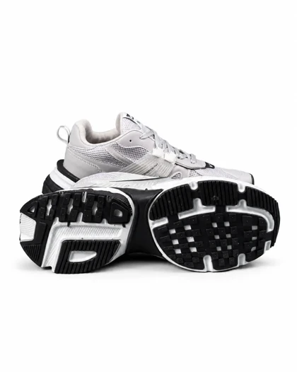کفش کتانی مردانه بزرگ پا نایکی v2k رنگ طوسی مشکی Nike V2k
