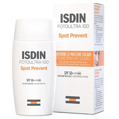 کرم ضد آفتاب بی رنگ ایزدین ISDIN مدل اسپات پریونت SPF50+ حجم 50ml