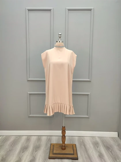 پیراهن کوتاه فری سایز نگین‌دار 2001