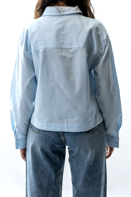 شومیز کراپ آستین بلند زنانه