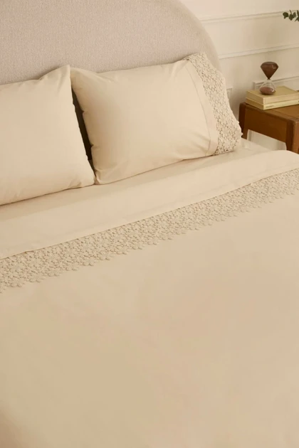 سرویس روتختی دو نفره Karaca Home مدل Rosal پنبه - بژ