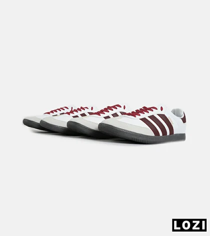 کفش کتانی زنانه سفید زرشکی ADIDAS Samba مدل 7173
