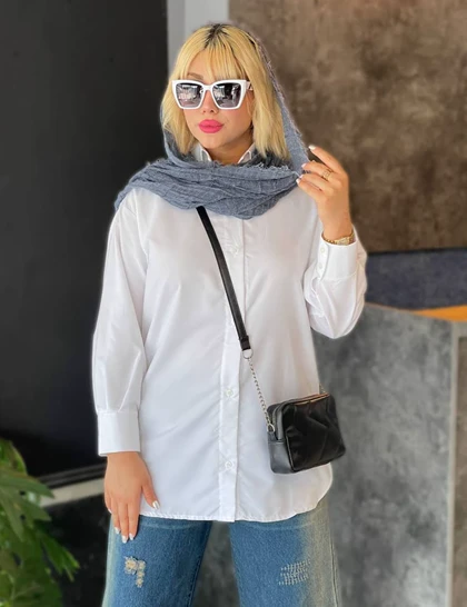 شومیز سفید لاوین کد : 0069