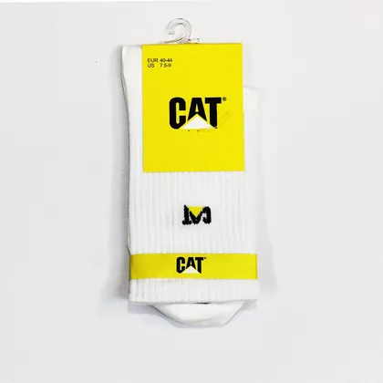 جوراب مردانه ساق‌دار سفید CAT