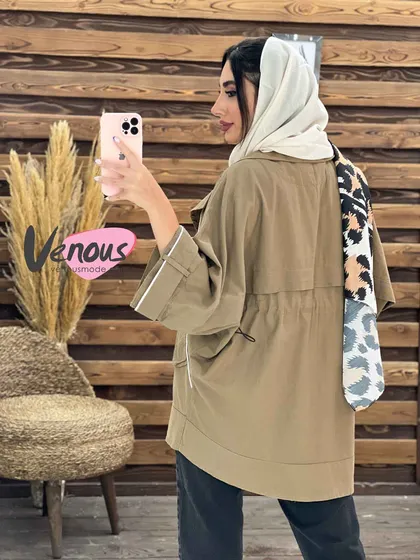 مانتو لینن پانچ مغزی دوزی