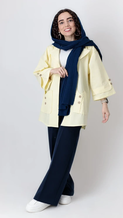 مانتو دو جیب قد 80