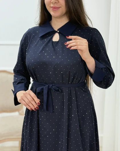 پیراهن مانتویی زنانه نگین کد محصول 1632