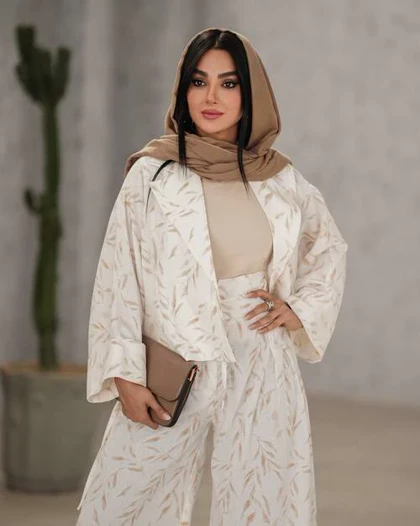 لینن آب رنگی دامن شلواری