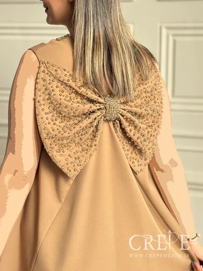 پیراهن پشت پاپیونی سنگدوزی