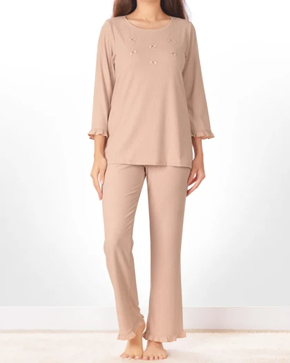 تیشرت و شلوار بلند روبان زنانه