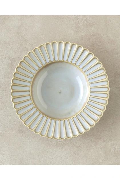 بشقاب گود English Home مدل Fiore New Bone China - طوسی