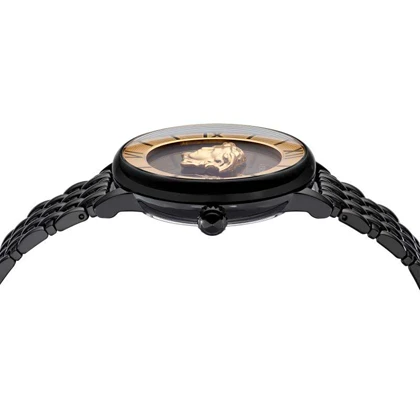ساعت ورساچه زنانه مشکی صفحه طلایی Versace-4772-L