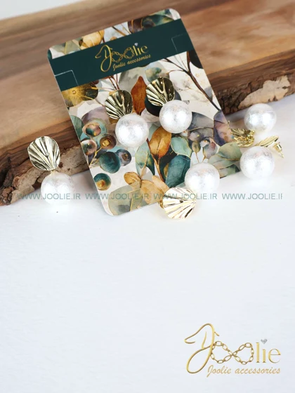 گوشواره زنانه گوی و گل کد E1242