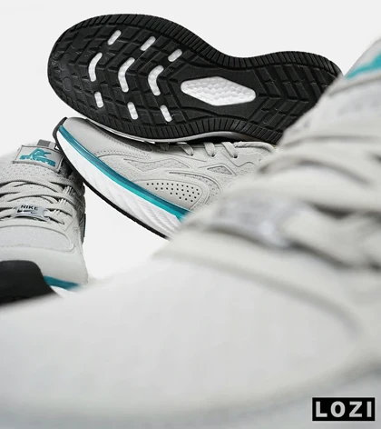 کفش کتانی مردانه طوسی آبی Nike air max pluse