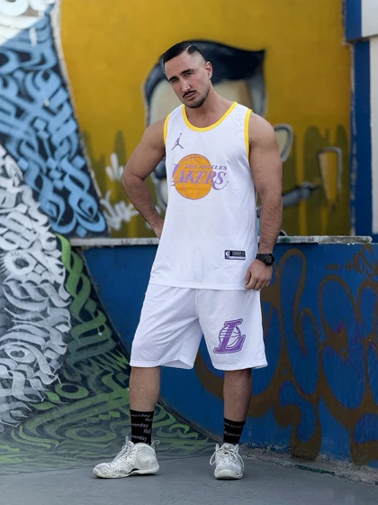 ست بسکتبالی لیکرز جردن (Lakers x Jordan) پارچه فلامنت و چاپ زول (چند رنگ)