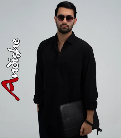 پیراهن کتان مردانه مدل امیرسام