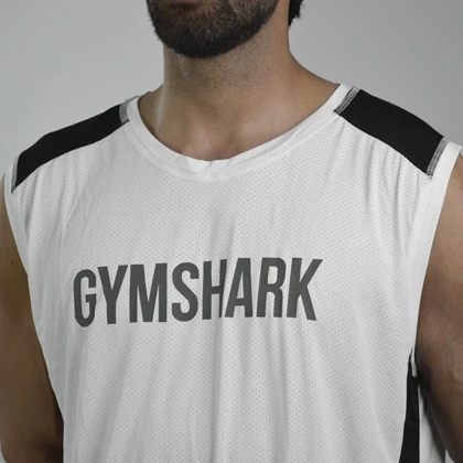 رکابی ورزشی مردانه جیم شارک مدل HS-4D0513 سفید