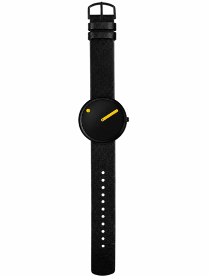 ساعت مچی یونیسکس PICTO مدل 43388-4120B مشکی و زرد