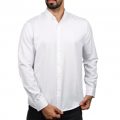 پیراهن آستین بلند ساده مردانه LOCK مدل 2010295