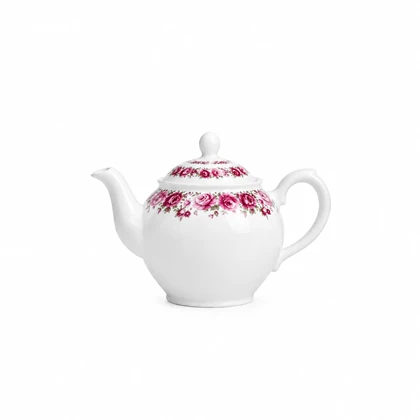 قوری چینی طرح گلبرگ سایز 4