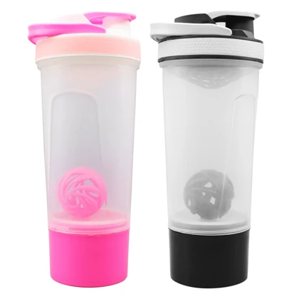 شیکر دو تیکه ورزشی افرا مدل Chg-GNT ظرفیت 0.7 لیتر بهمراه جا قرصی و پودر