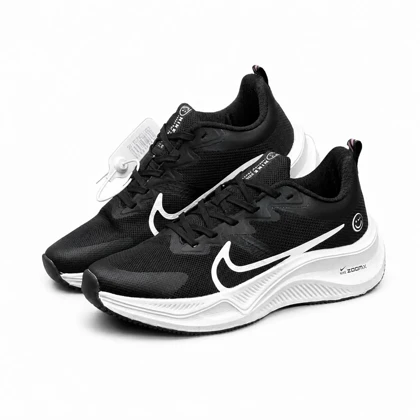 کتانی خارجی مردانه مدل نایکی زوم ایکس لبخند مشکی سفید NIKE(مستر کوالیتی)