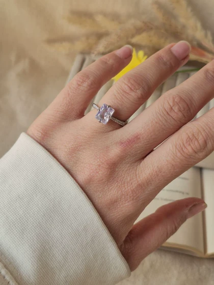 انگشتر جواهری فری سایز مستطیلی