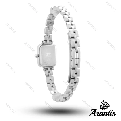 ساعت دنیل ولینگتون زنانه مینی Quadro سیلور صفحه مشکیw-10843
