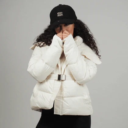 کاپشن کمربندار