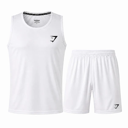 ست ورزشی تاپ حلقه‌ای و شلوارک gym shark کد 21121_07