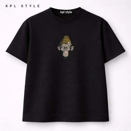 تیشرت باکسی 100٪ پنبه طرح (Zombie Monkey) | کد 1355