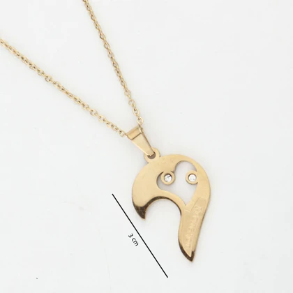 گردنبند ست قلب نگین‌دار