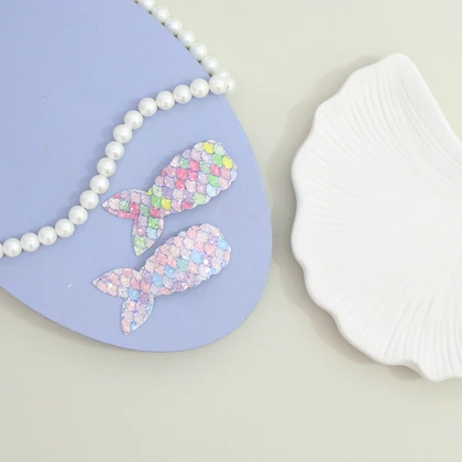 گل سر پولکی دم پری دریایی دو عددی با طراحی شاینی و چشم‌گیر