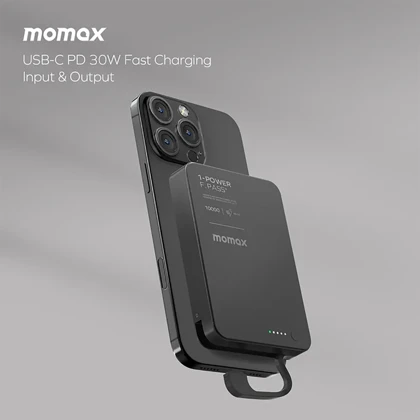 پاور بانک 10000 تایپ‌سی 30 وات مومکس Momax IP158 با قابلیت اتصال مگنتی به گوشی