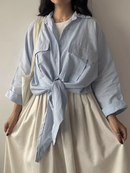 شومیز جلو گره