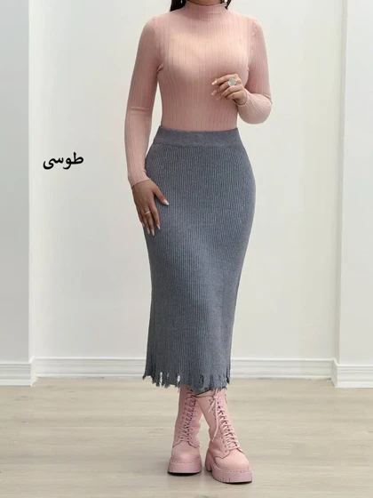 7517-دامن بافت کد 509