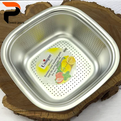 آبکش مربع جدید استیل 30 سانت